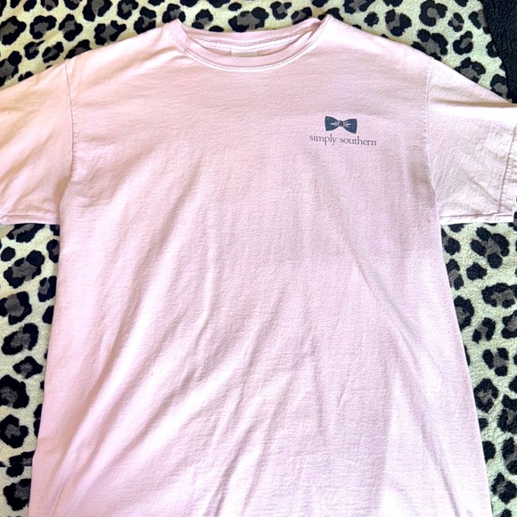 Simply Southern Light Pink Short Sleeve Tee - Picture 1 of 3